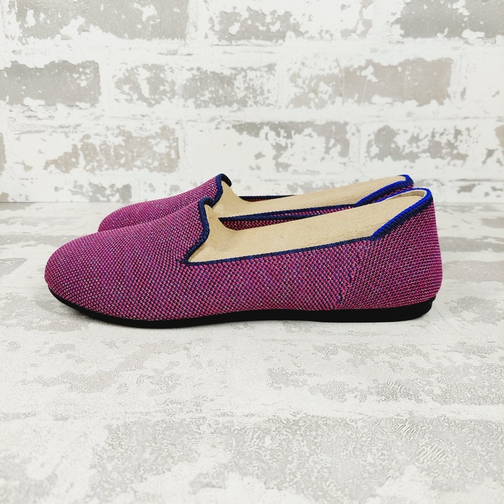 NEW Rothy’s THE FLAT Purple Knit Slip On Loafers Flats Youth Classic Comfort F30